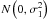 \hbox{$N\left( 0,\sigma _{1}^{2}\right) $}