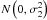 \hbox{$N\left( 0,\sigma _{2}^{2}\right) $}