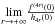 \hbox{$\underset{r\rightarrow +\infty }{\lim }\frac{f^{(4r)}(0) }{h_{4r}(0)}$}