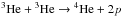 \hbox{${}^{3}\textrm{He} + {}^{3}\textrm{He} \rightarrow {}^{4}\textrm{He}+2p$}