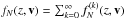 \hbox{$f_{N}(z,\vec v) = \sum_{k=0}^{\infty} f_{N}^{(k)}(z,\vec v)$}