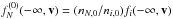 \hbox{$f_{N}^{(0)}(-\infty,\vec v) = (n_{N,0}/n_{i,0}) f_i(-\infty,\vec v)$}