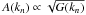\hbox{$A(k_n)\propto\sqrt{G(k_n)}$}