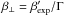 \hbox{$\beta_{\perp}=\beta_{\rm exp}'/\Gamma$}