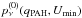 \hbox{$p_\nu^{(0)}(q_{\rm PAH}, U_{\rm min})$}