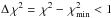 \hbox{$\Delta\,\chi^2 = \,\chi^2 - \,\chi^2_\mathrm{min} < 1$}