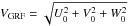 \hbox{$V_{\rm GRF}=\sqrt{U_{0}^2+V_{0}^2 +W_{0}^2}$}