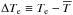 \hbox{$\deltex\equiv \tex-\overline{T}$}
