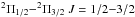 \hbox{$^2\Pi_{1/2}{-}^2\Pi_{3/2} \ J = 1/2{-}3/2$}