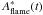 \hbox{$A_\mathrm{flame}^{*}(t)$}