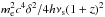 \hbox{$m_\mathrm{e}^2c^4\delta^2/4h\nu_\mathrm{s}(1+z)^2$}