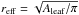 \hbox{$r_\mathrm{eff} = \sqrt{A_{\rm leaf} / \pi}$}