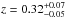 Mathematical equation: \hbox{$z=0.32^{+0.07}_{-0.05}$}