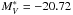 Mathematical equation: \hbox{$M^{*}_V=-20.72$}