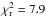 \hbox{$\chisqr=7.9$}