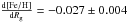 \hbox{$\frac{{\rm d [Fe/H]}}{{\rm d} R_\mathrm{g}}=-0.027\pm0.004$}