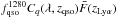 \hbox{$f_{\rm qso}^{1280} C_q(\lambda,z_{\rm qso}) \bar{F}(z_{\rm Ly\alpha})$}