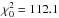 \hbox{$\chi^2_0=112.1$}