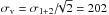 \hbox{$\sigma_{\rm v}=\sigma_{1+2}{/}\!\!\sqrt{2}=202$}
