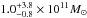 \hbox{$ 1.0^{+3.8}_{-0.8}\times 10^{11}\msun$}