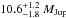 \hbox{$10.6^{+1.2}_{-1.8}~M_{\rm Jup}$}