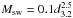 \hbox{$M_{\rm sw} = 0.1 d_{3.2}^{2.5}$}
