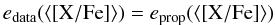 $$e_{\mathrm{data}}(\langle \abratio{X}{Fe} \rangle) = e_{\mathrm{prop}}(\langle \abratio{X}{Fe} \rangle)$$