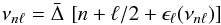 \begin{equation} \nu_{n\ell} ={\bar \Delta}\,\left[ n + \ell/2 + \epsilon_\ell(\nu_{n\ell}) \right] \end{equation}
