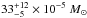 \hbox{$33^{+12}_{-5}\times 10^{-5}~M_{\odot}$}
