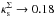 \hbox{$\kappa^\Sigma_{\rm s} \rightarrow 0.18$}