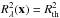 \hbox{$R^2_\lambda(\vec{x})= R^2_{\rm th}$}