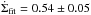 \hbox{$\dot{\Sigma}_{\rm fit} = 0.54 \pm 0.05$}