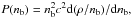 \hbox{$P(\nb)=\nb^2 c^2 \dd(\rho/\nb)/\dd\nb,$}