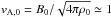 \hbox{$v_{\rm A,0} = B_0 / \sqrt{4 \pi \rho_0} \simeq 1$}
