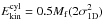 \hbox{$E_{\rm kin}^{\rm cyl} = 0.5 M_{\rm f} (2 \sigma_{\rm 1D} ^2)$}