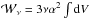 \hbox{${\cal{W}}_{\nu} = 3 \nu \alpha^2 \int {\rm d}V $}