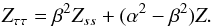 \begin{equation} Z_{\tau \tau} = \beta^2 Z_{ss} + (\alpha^2 - \beta^2) Z. \label{KGeq} \end{equation}