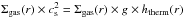 \hbox{$\Sigma_\mathrm{gas}(r) \times c_\mathrm{s}^2 = \Sigma_\mathrm{gas}(r) \times g \times h_\mathrm{therm}(r)$}