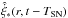 \hbox{$ \hat{\dot{\xi}}_*(r, t - T_\mathrm{SN})~$}