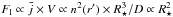 \hbox{$F_{\rm l} \propto \bar{j} \times V \propto n^2(r') \times R_\star^3/D \propto R_\star^2$}