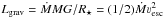 \hbox{$L_{\rm grav}=\dot{M}MG/R_\star=(1/2)\dot{M}\varv_{\rm esc}^2$}