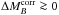 \hbox{$\Delta M_B^{\rm corr}\ga 0$}