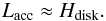 \begin{eqnarray} L_\mathrm{acc} \approx H_\mathrm{disk}. \end{eqnarray}