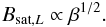 \begin{eqnarray} B_{\mathrm{sat},L} \propto \beta^{1/2}. \end{eqnarray}