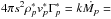 \hbox{$4 \pi s^2 \rho^*_p v^*_p \Gamma^{*}_p=k\dot{M_p}=$}