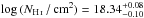 \hbox{$\log\,(N_\ion{H}{i}\,/\,\mathrm{cm^2}) = 18.34^{+0.08}_{-0.10}$}