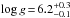 \hbox{$\log g\hspace{-0.5mm} =\hspace{-0.5mm} 6.2^{+0.3}_{-0.1}$}