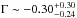 \hbox{$\Gamma \sim -0.30^{+0.30}_{-0.24}$}