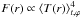 \hbox{$F(r) \propto \langle T(r)\rangle^4_{t, \varphi}$}