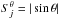 \hbox{$S_j^\theta = |\sin{\theta}|$}